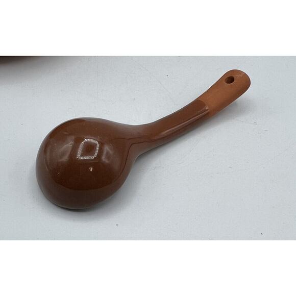 Terra Cotta Bortner & Bortner Small Seal Serving Bowl Ladle 5" Dia 2.5" Tall - Picture 3 of 7